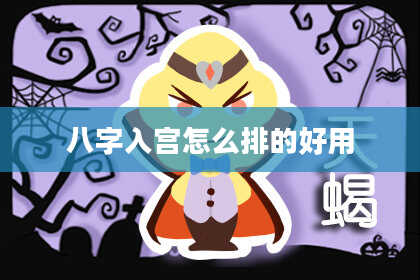 八字入宫怎么排的好用