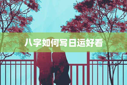 八字如何写日运好看