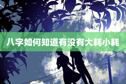 八字如何知道有没有大耗小耗