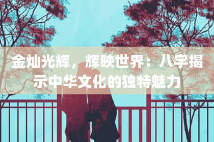 金灿光辉,辉映世界:八字揭示中华文化的独特魅力