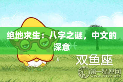 绝地求生：八字之谜，中文的深意