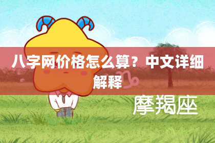 八字网价格怎么算？中文详细解释