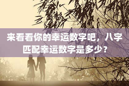 来看看你的幸运数字吧，八字匹配幸运数字是多少？