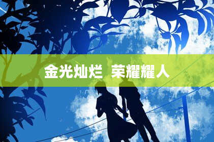 金光灿烂  荣耀耀人