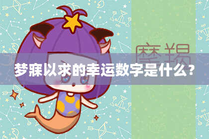 梦寐以求的幸运数字是什么?