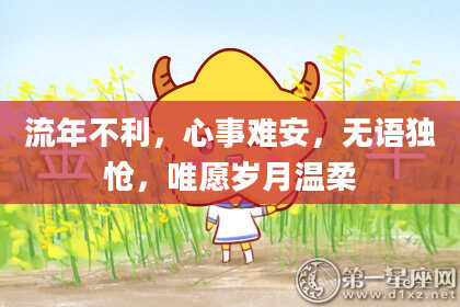 流年不利，心事难安，无语独怆，唯愿岁月温柔