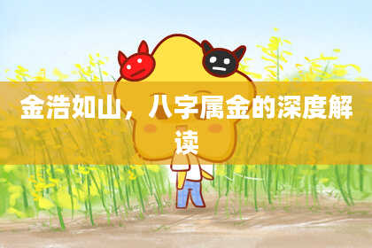 金浩如山,八字属金的深度解读