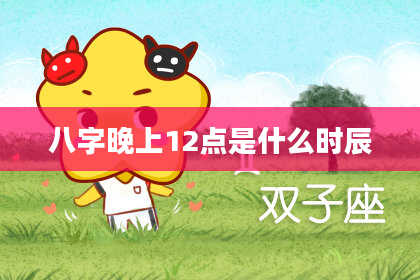 八字晚上12点是什么时辰