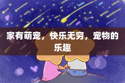 家有萌宠,快乐无穷,宠物的乐趣