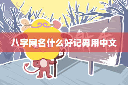 八字网名什么好记男用中文