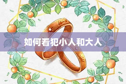 如何看犯小人和大人