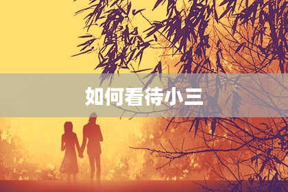 如何看待小三