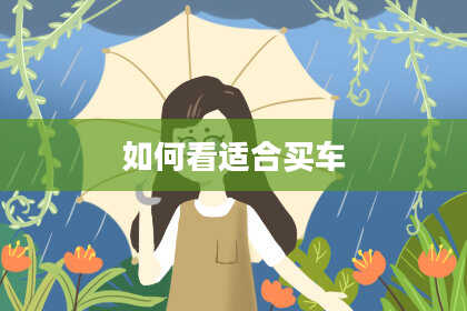 如何看适合买车