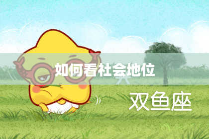 如何看社会地位