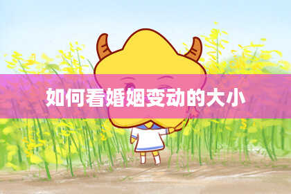 如何看婚姻变动的大小