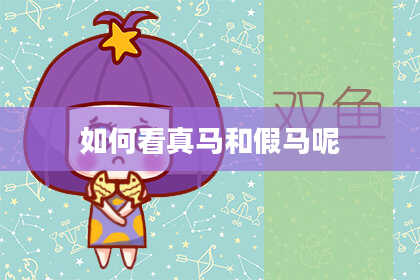 如何看真马和假马呢