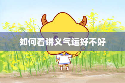 如何看讲义气运好不好