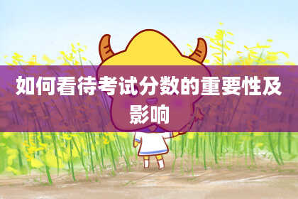 如何看待考试分数的重要性及影响