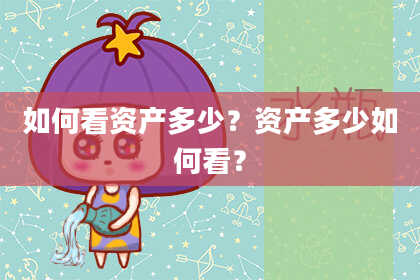 如何看资产多少？资产多少如何看？