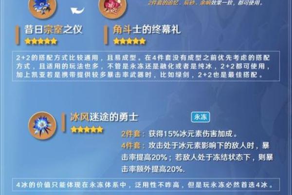 六命北斗主C圣遗物选择及搭配指南：提升输出的最佳组合